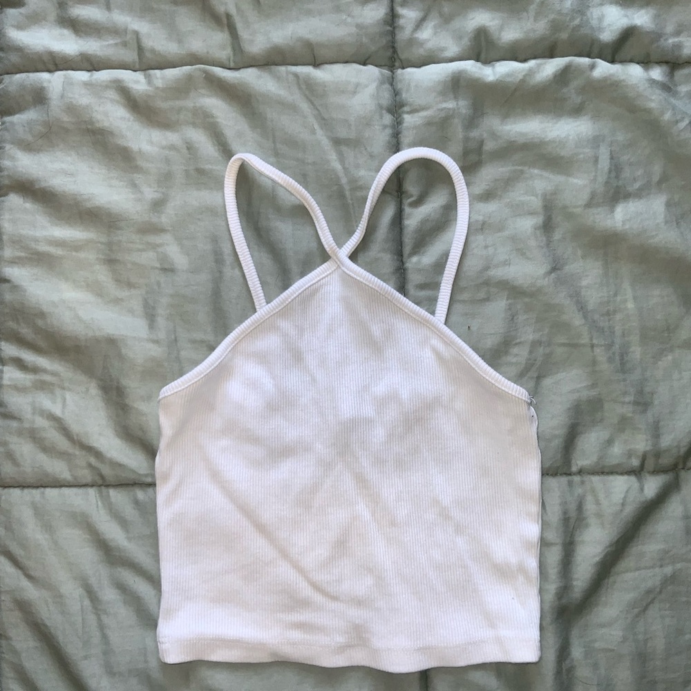 Halter Ribbed Crop Tank